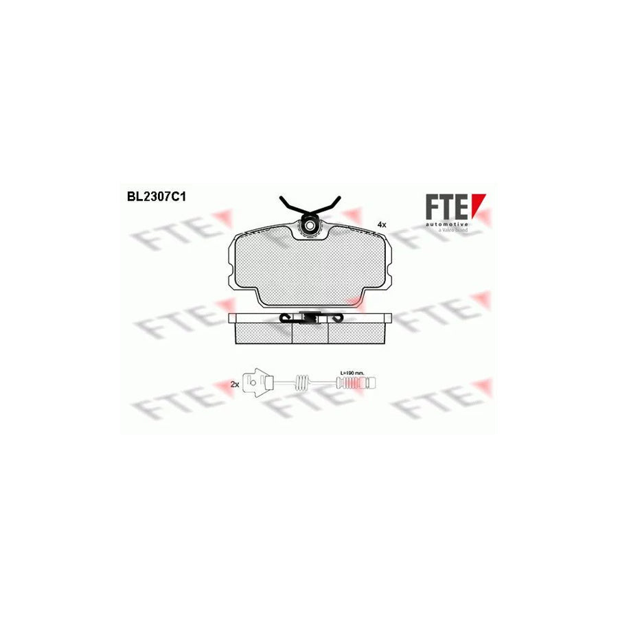FTE Bl2307C1 Brake Pad Set Suitable for Mercedes-Benz 190 (W201)