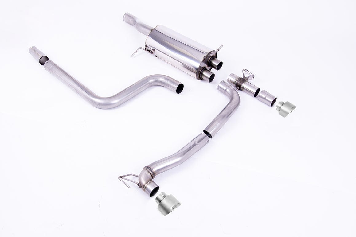 MillTek SSXFD358 Ford Fiesta GPF Back Maxton Designs Dual Outlet Titanium GT-100 Trims - EC Approved
