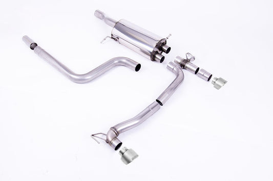 MillTek SSXFD358 Ford Fiesta GPF Back Maxton Designs Dual Outlet Titanium GT-100 Trims - EC Approved