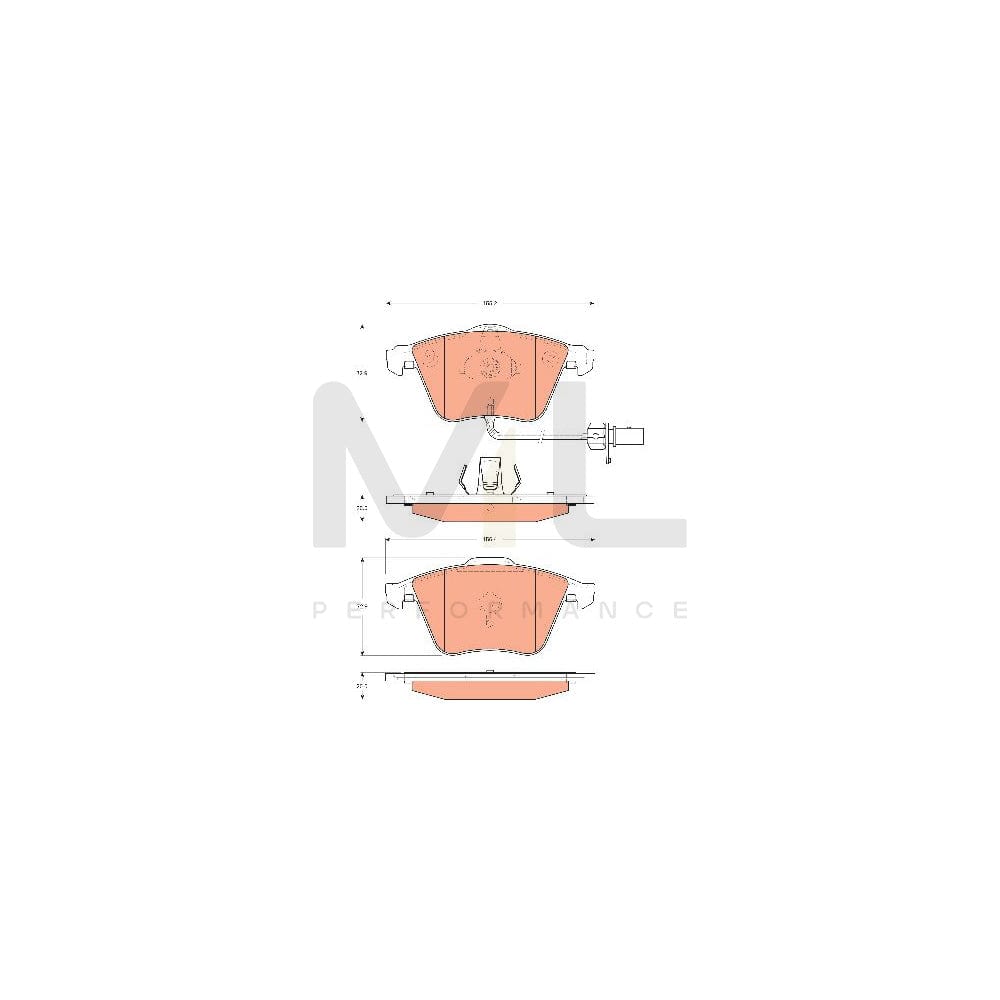 TRW Gdb1689 Brake Pad Set Incl. Wear Warning Contact