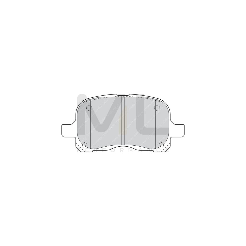 Ferodo Premier FDB1458 Brake Pad Set for Toyota Corolla Not Prepared for Wear Indicator