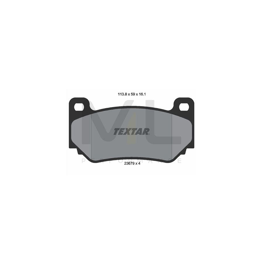 TEXTAR 2367901 Brake pad set not prepared for wear indicator