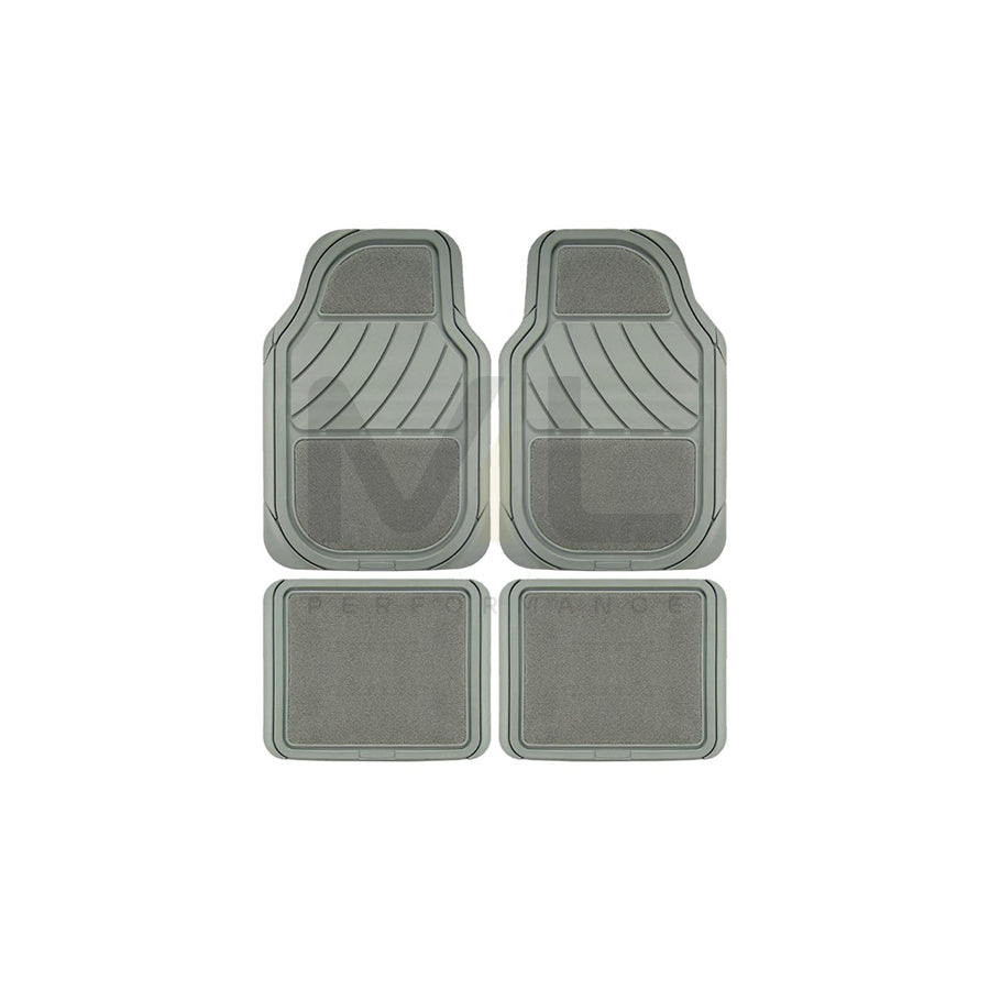 POLGUM Universal fit TS3328PS Floor mat set Rubber with textile reinforcement, Front and Rear, Quantity: 4, Grey