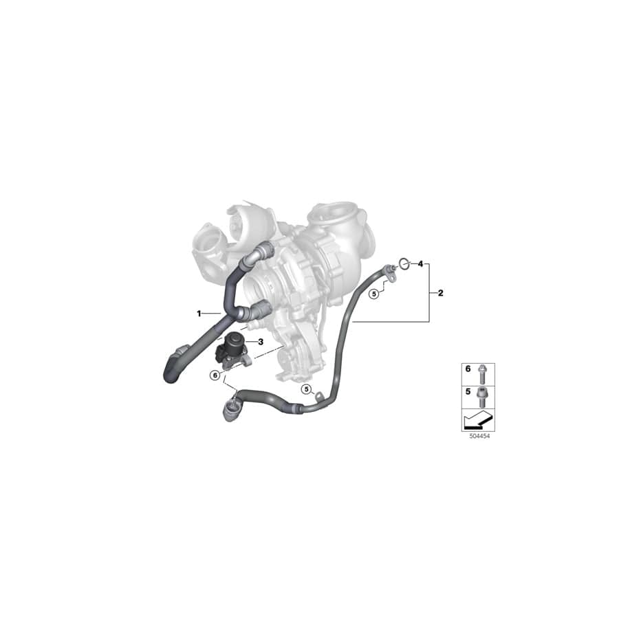 Genuine BMW 11538580974 G05 Line From Coolant Pump-Engine Block (Inc. X5 25dX)