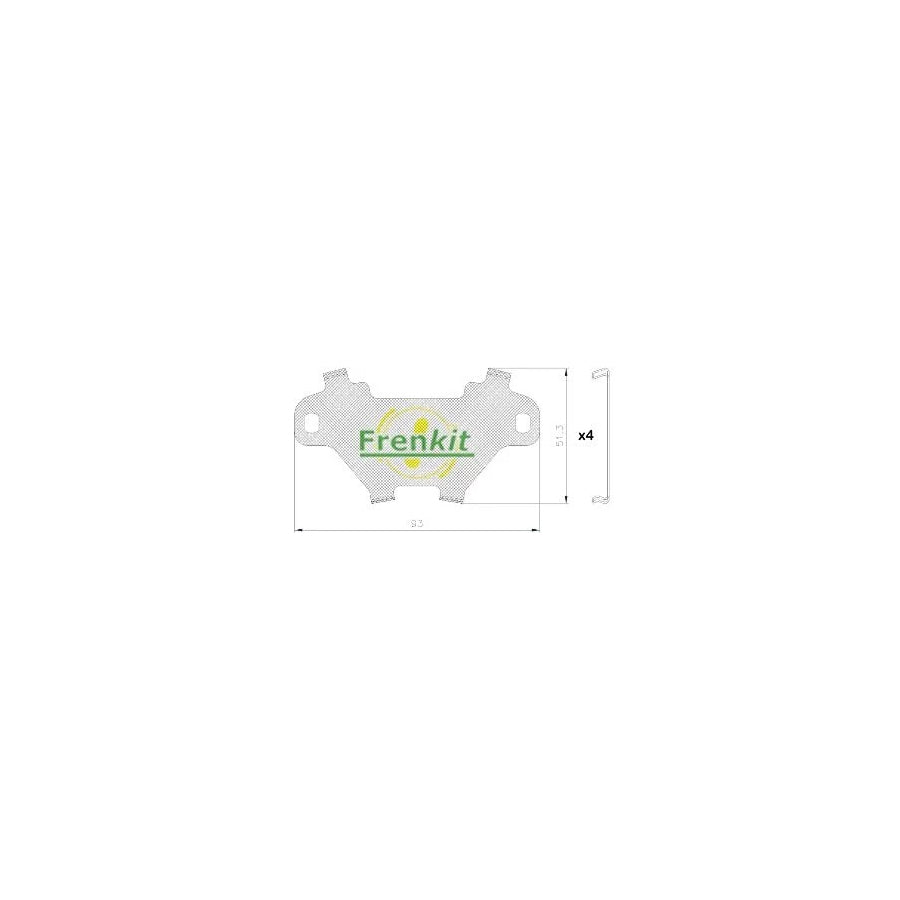 Frenkit 940311 Anti-Squeal Foil, Brake Pad (Back Plate)