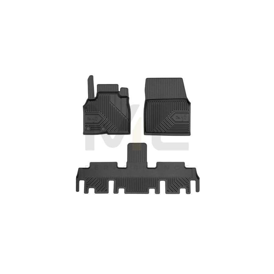 FROGUM Tailored, No.77 77426061 Floor mat set for RENAULT Espace IV (JK) Elastomer, Front and Rear, Quantity: 3, Black, (LHD)