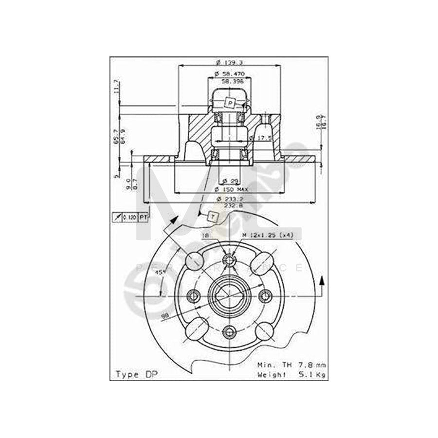 brembo-08-2163-20-brake-disc-for-alfa-romeo-alfasud-solid-with-wheel-bearing-set