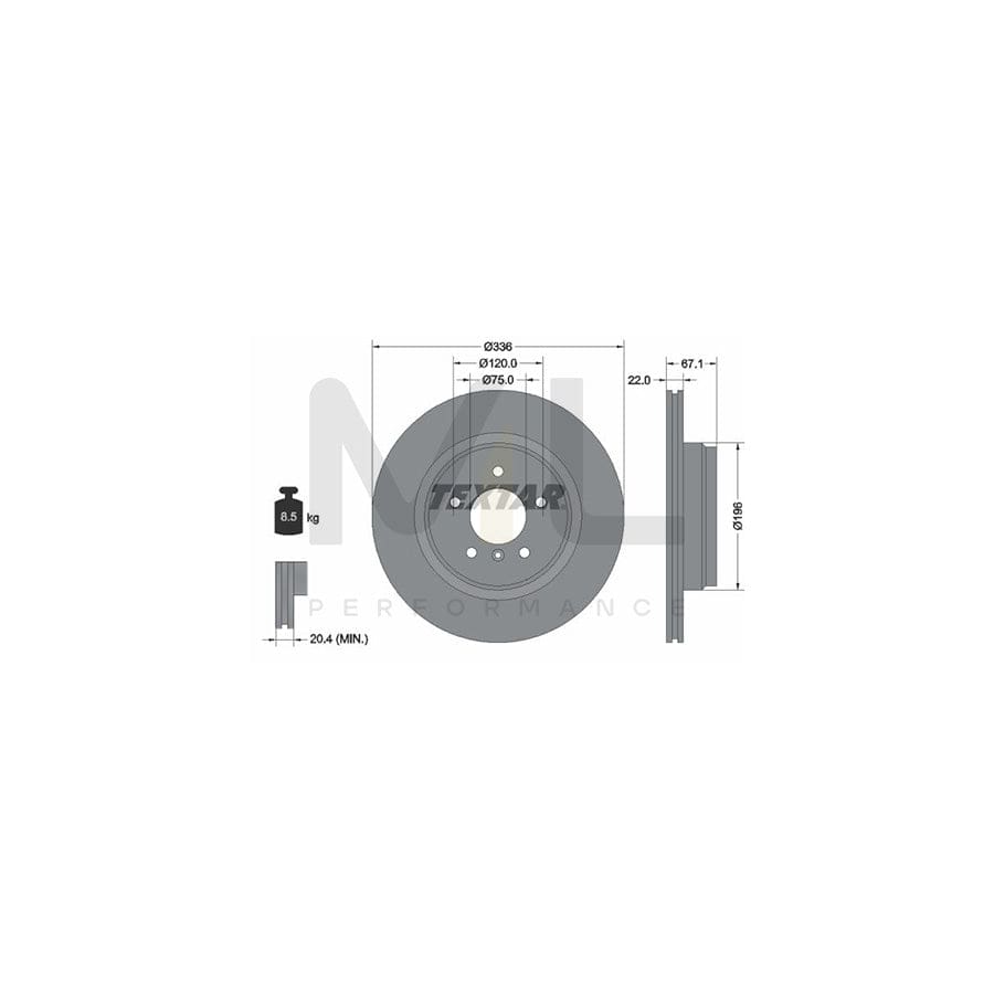 TEXTAR PRO+ 92137905 Brake Disc Internally Vented, Coated, High-carbon, without wheel hub, without wheel studs  - 1 piece