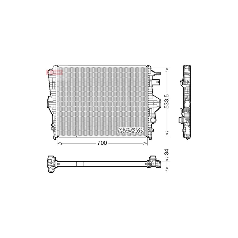 DENSO DRM32050 Engine Radiator