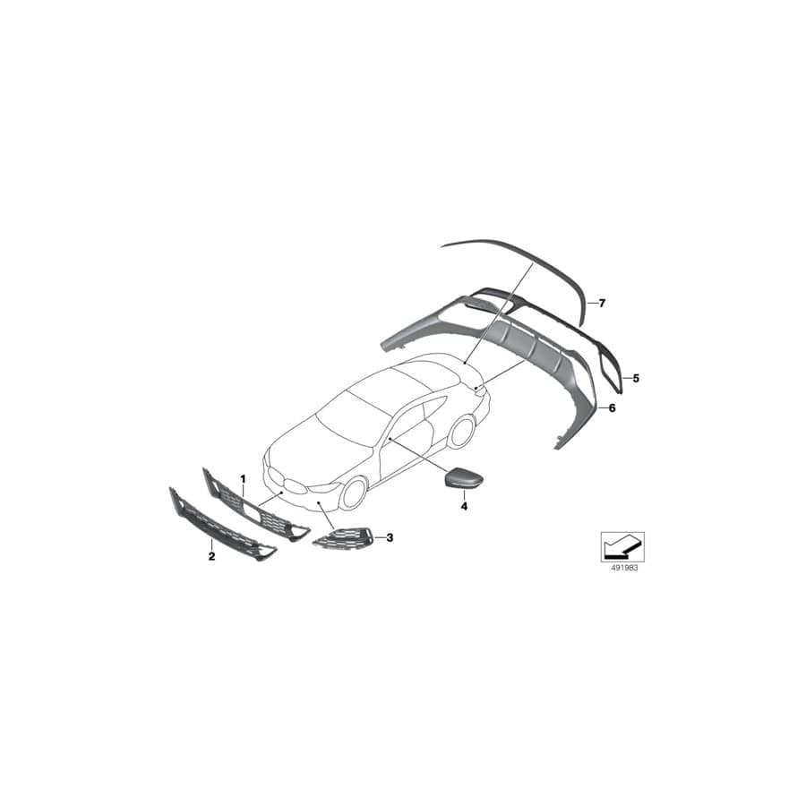 Genuine BMW 51628081113 G15 Adhesive Tape Rear Spoiler (Inc. M850iX, 840i & 840dX)