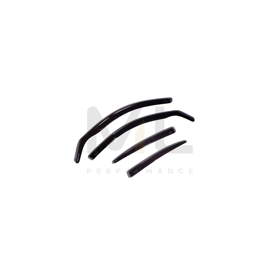 HEKO 31119 Wind deflectors for VW Polo III Hatchback (6N1) Arrow direction, Front, Rear, Vehicle Door, Smoke Grey