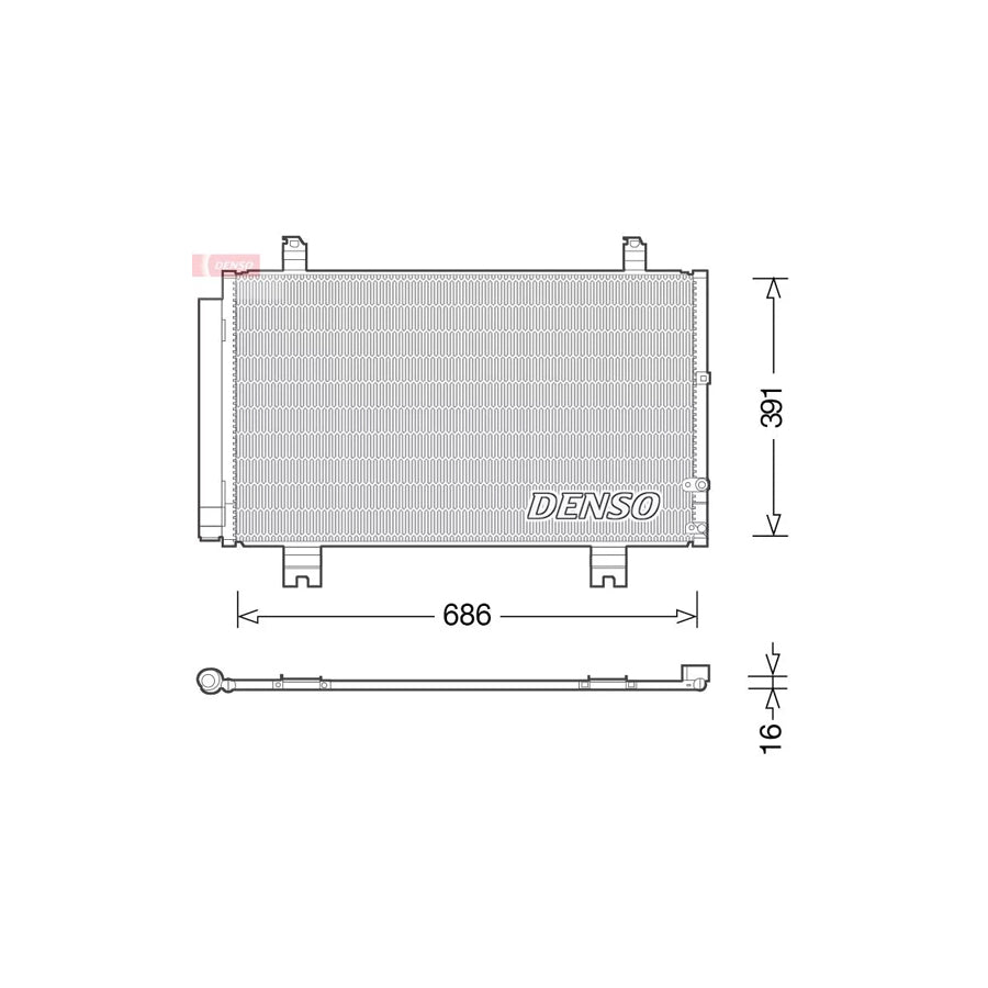 DENSO DCN51013 Air Conditioning Condenser for Lexus Gs IV (L10)