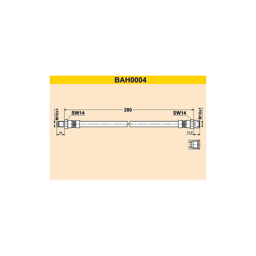 Barum Bah0004 Brake Hose