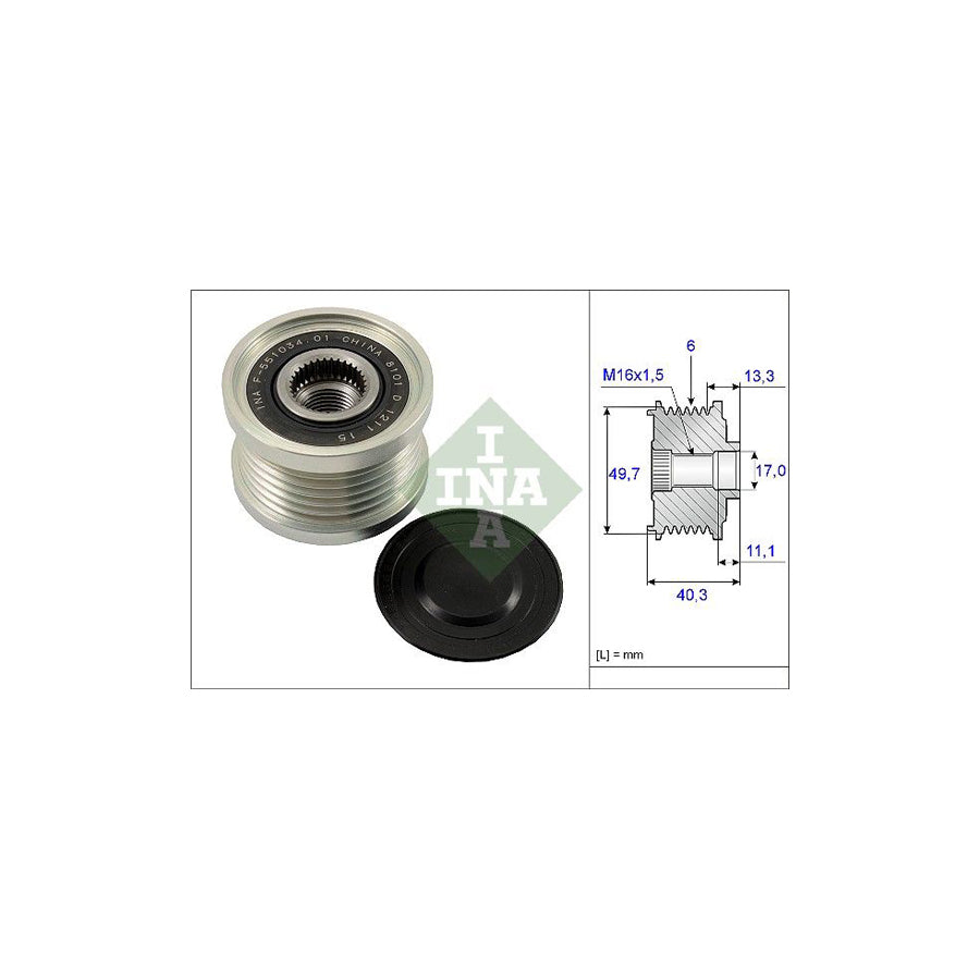 Ina 535 0093 10 Alternator Freewheel Clutch