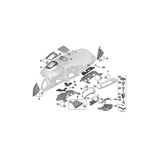 Genuine BMW 51459363470 G01 G02 Trim Instrument Cluster Left hand drive (Inc. X3 &  X4 M40dX)