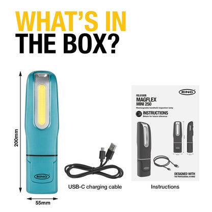 RING RIL6100B Magflex DNA Mini 250 Lumens Rechargeable Blue (12 units)