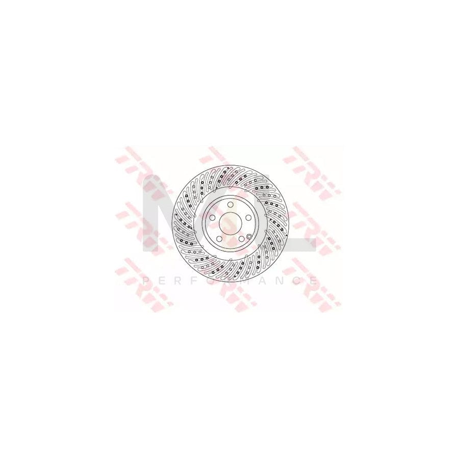 TRW DF6674S Brake Disc suitable for MERCEDES-BENZ SLK (R172) Perforated / Vented, Painted  - 1 piece