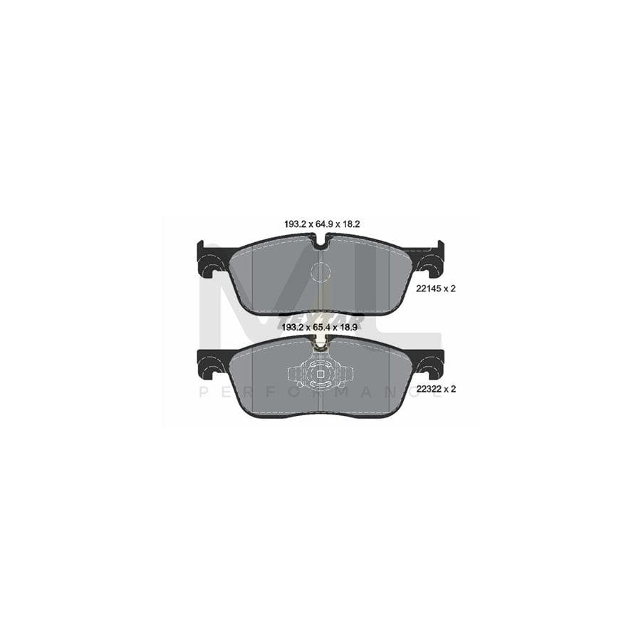 TEXTAR 2214501 Brake pad set prepared for wear indicator
