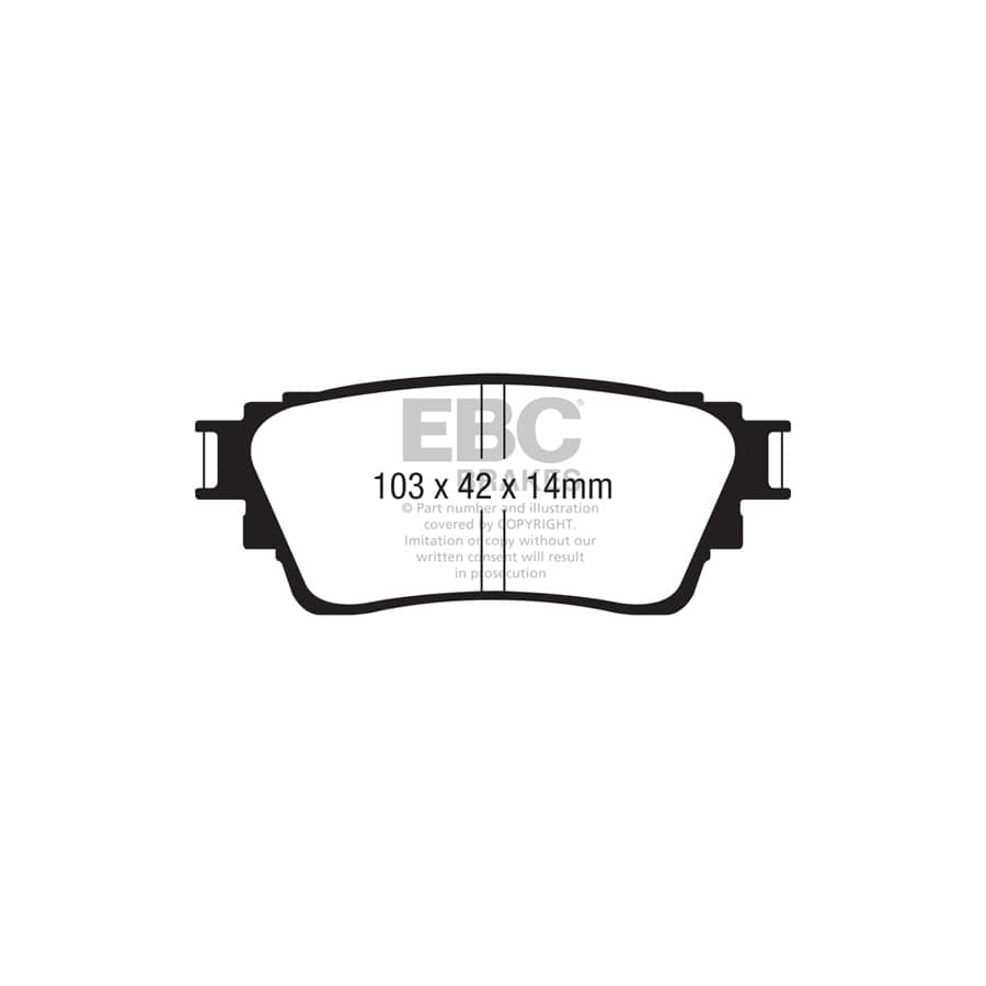 EBC PD01KR1044 Mitsubishi Greenstuff Rear Brake Pad & Plain Disc Kit (Inc. Eclipse Cross & Outlander) 2 | ML Performance UK Car Parts
