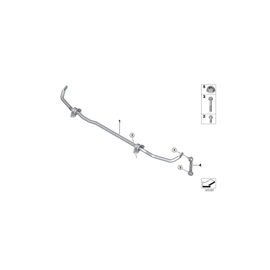 Genuine BMW 33557856914 F91 F92 Stabilizer, Rear Axle (Inc. M8)