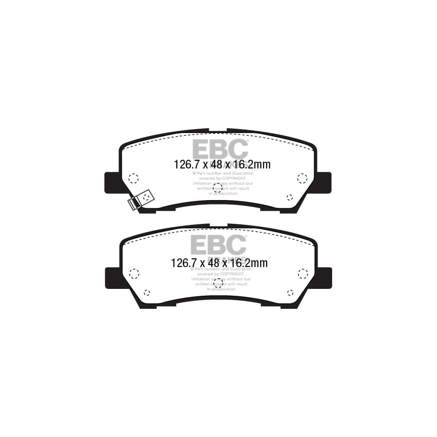 EBC PD04KR665 Ford Mustang Bluestuff Rear Brake Pad & Plain Disc Kit 2 | ML Performance UK Car Parts