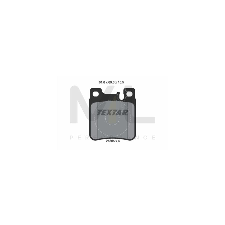 TEXTAR 2130504 Brake pad set prepared for wear indicator
