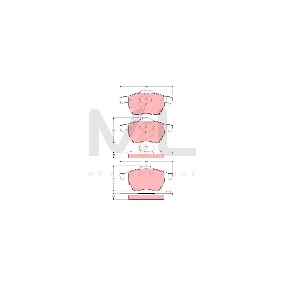 TRW Gdb1429 Brake Pad Set Not Prepared For Wear Indicator