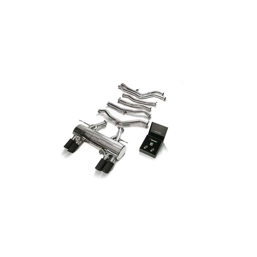 Armytrix BMF8M-QS11M Valvetronic Exhaust System BMW M3 | M4 F8x 2015-2020 with Quad Matte Black 3.5"