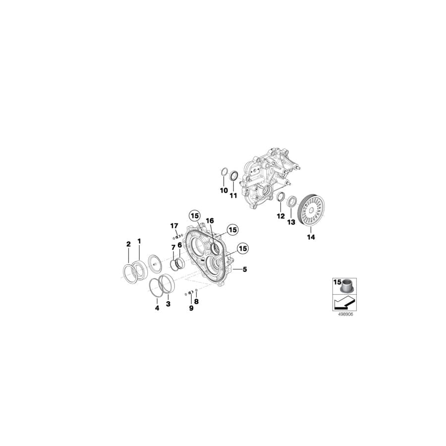 Genuine BMW 23008419619 Lock Ring RH SIDE COVER (Inc. M6 GT3)