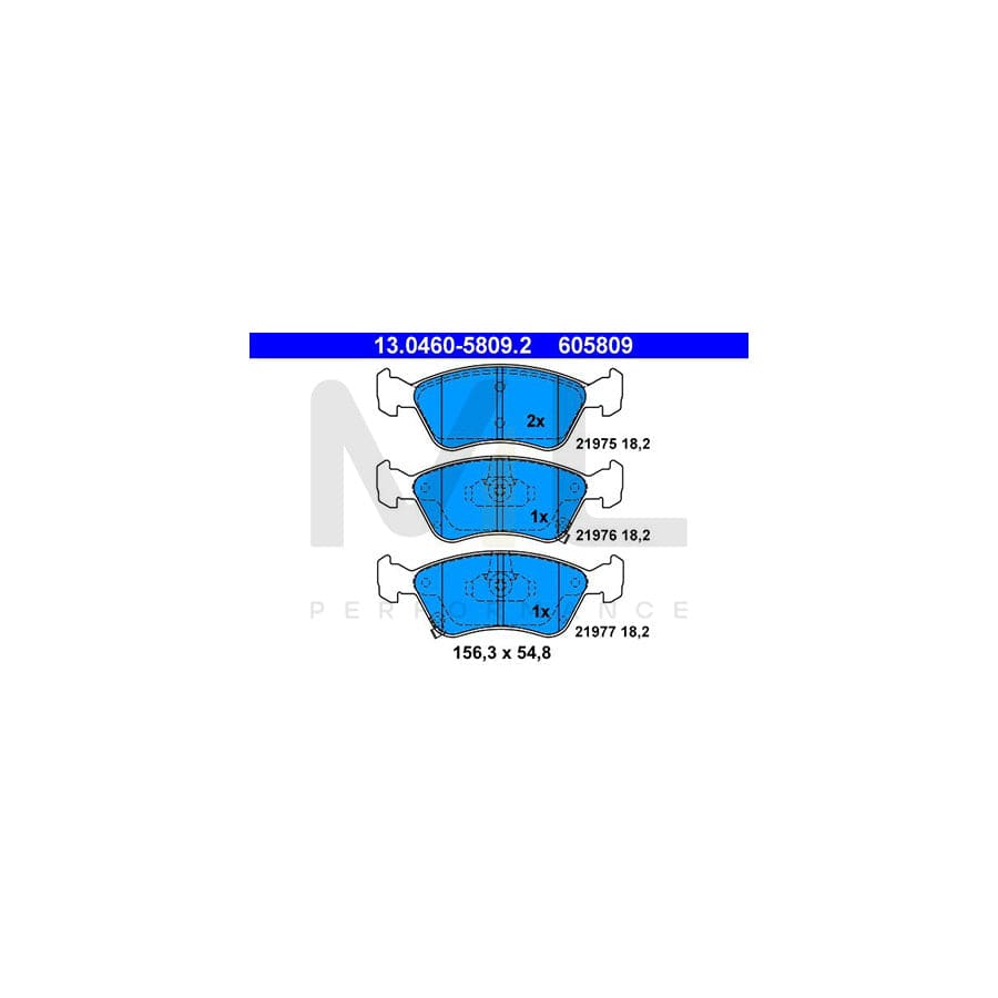 ATE 13.0460-5809.2 Brake pad set for TOYOTA AVENSIS with acoustic wear warning