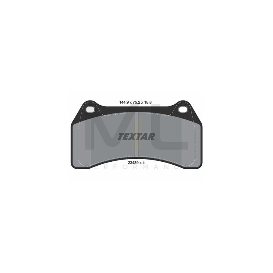 TEXTAR 2348901 Brake pad set not prepared for wear indicator