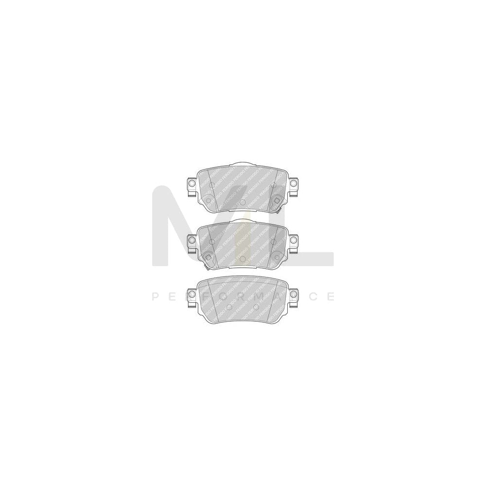 Ferodo Premier Eco Friction FDB4842 Brake Pad Set With Acoustic Wear Warning, With Accessories