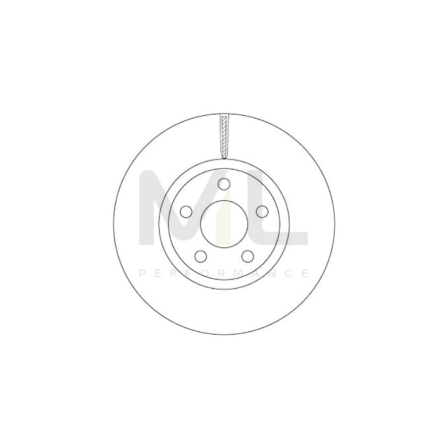TRW DF6810S Brake Disc Vented, Painted  - 1 piece