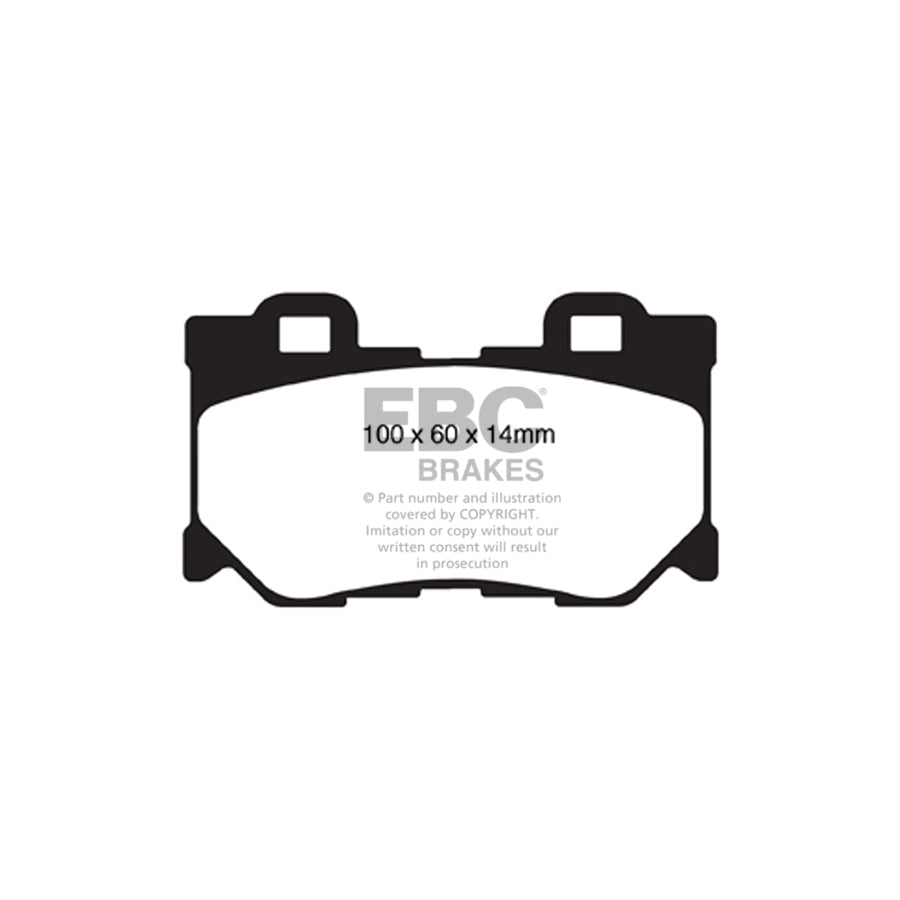 EBC DP41824R Infiniti Nissan Yellowstuff Rear Brake Pads - Akebono Caliper 2 | ML Performance UK Car Parts