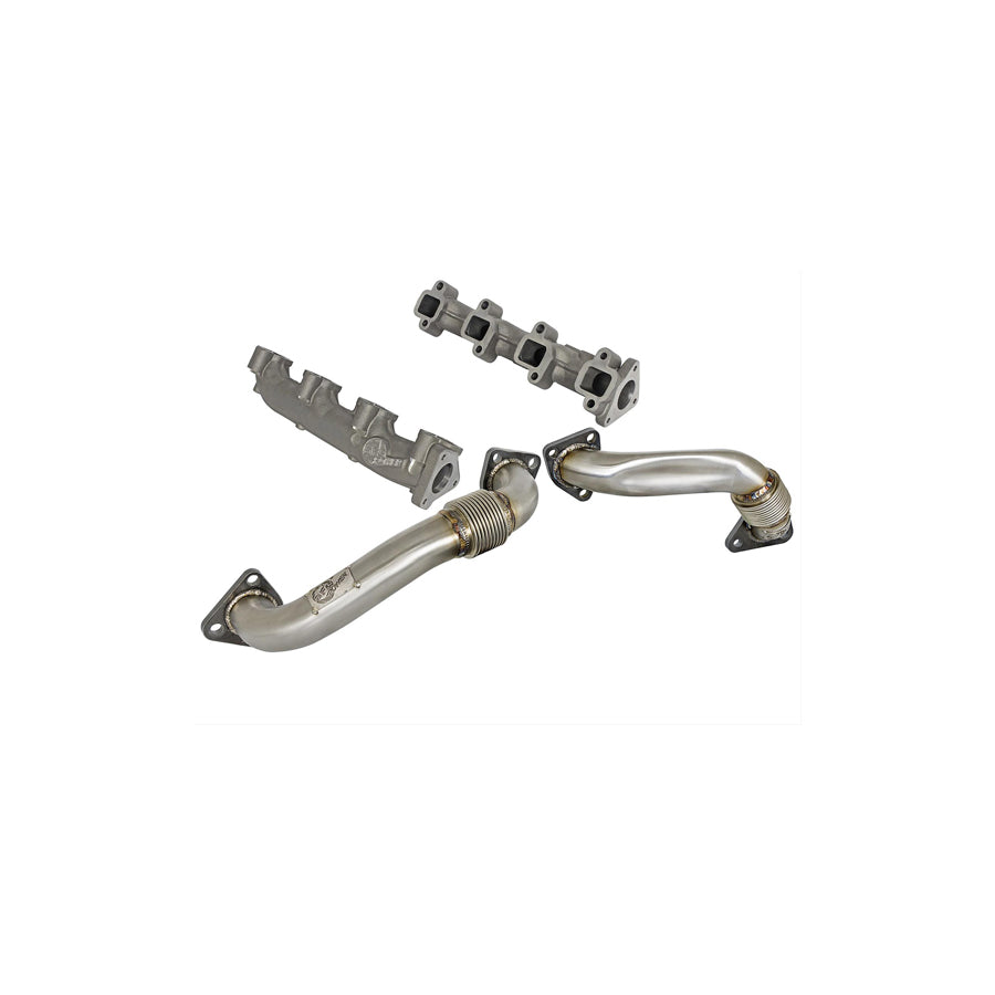 aFe 48-34009-PK Header & Connection Pipe Combo GM Diesel Trucks 01-04 V8-6.6L (td) LB7