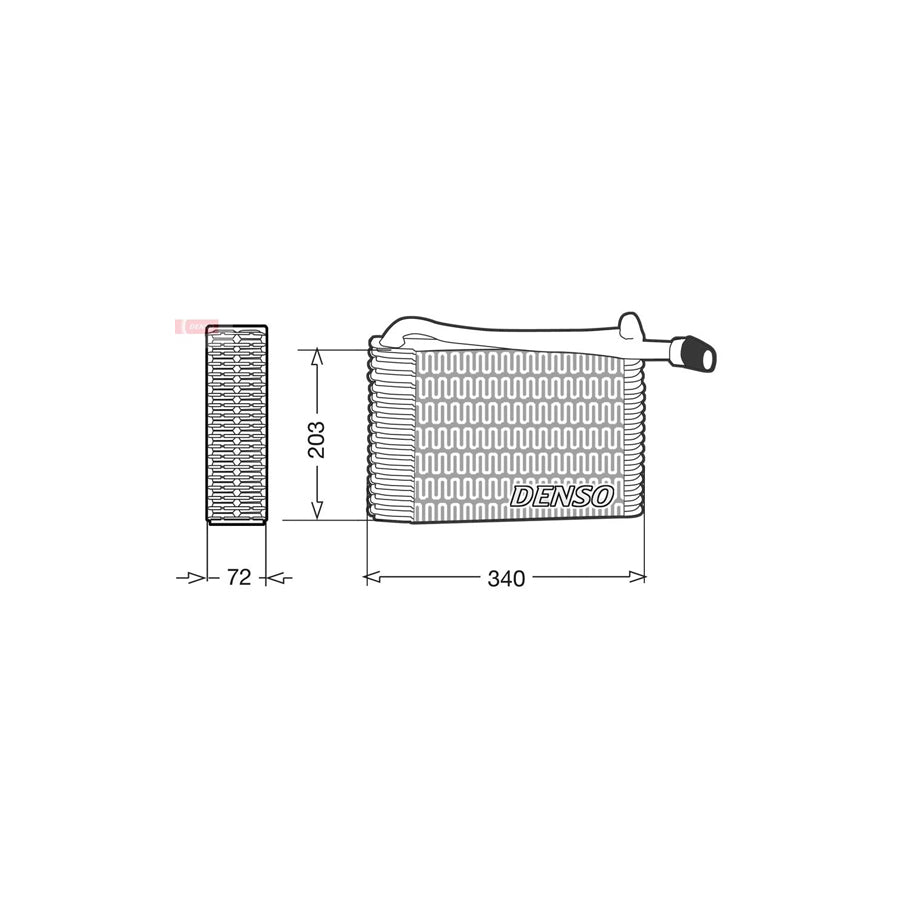 DENSO DEV02004 Air Conditioning Evaporator for Audi A4