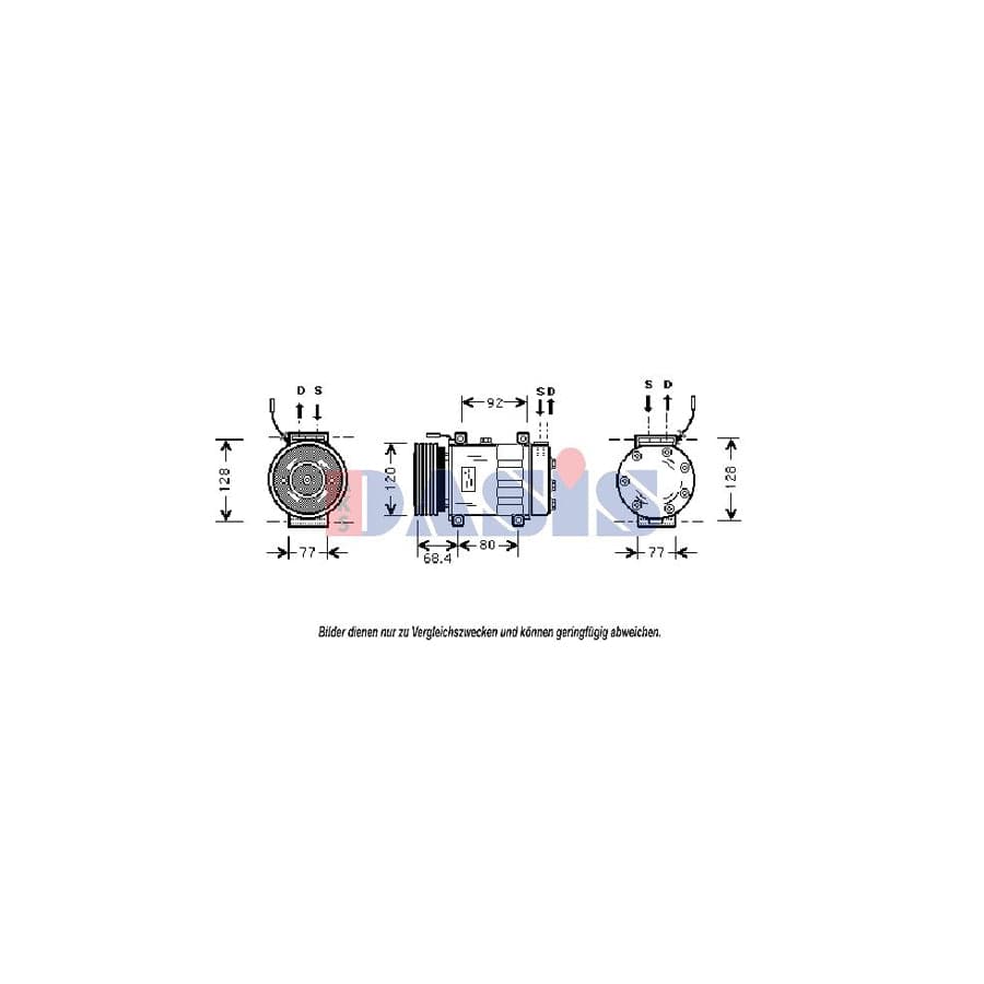AKS Dasis 853560N Compressor, Air Conditioning for Alfa Romeo 155 (167)