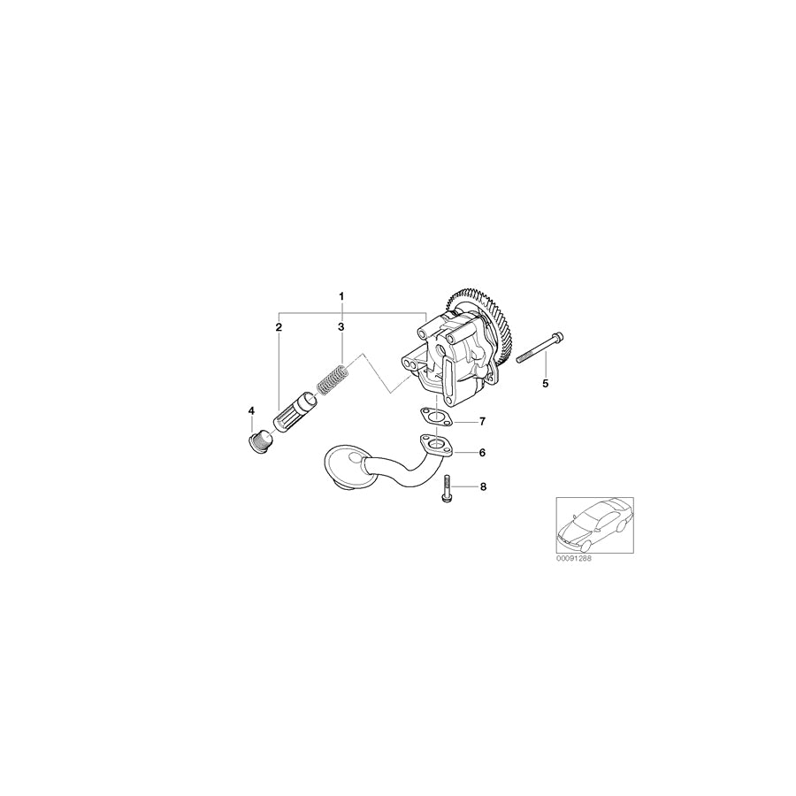 Genuine BMW 11131710734 E60 E90 E87 Collar Screw M6X25 (Inc. 320td, 320d & 118d)