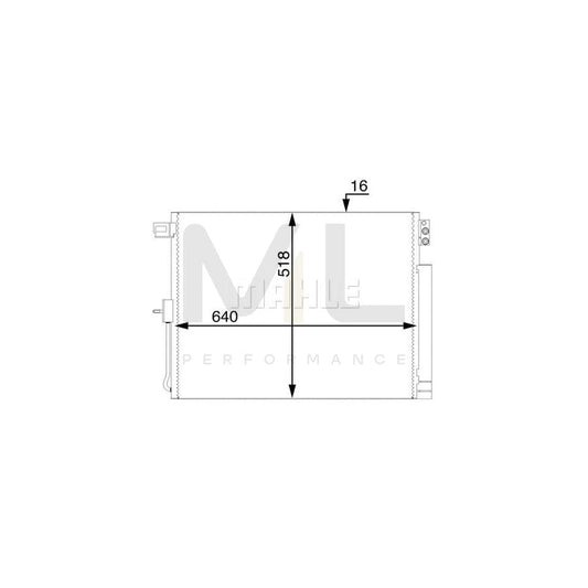 MAHLE ORIGINAL AC 45 000S Air conditioning condenser with dryer | ML Performance Car Parts