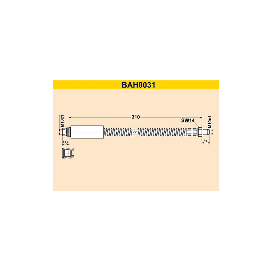 Barum Bah0031 Brake Hose