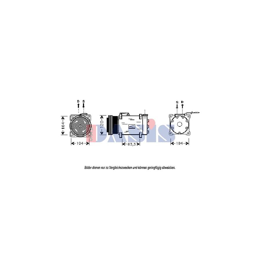 AKS Dasis 850899N Compressor, Air Conditioning for Renault Clio