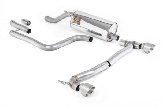 MillTek SSXFD410 Ford Fiesta GPF/OPF Back Resonated with Brushed Titanium GT-100 Trims