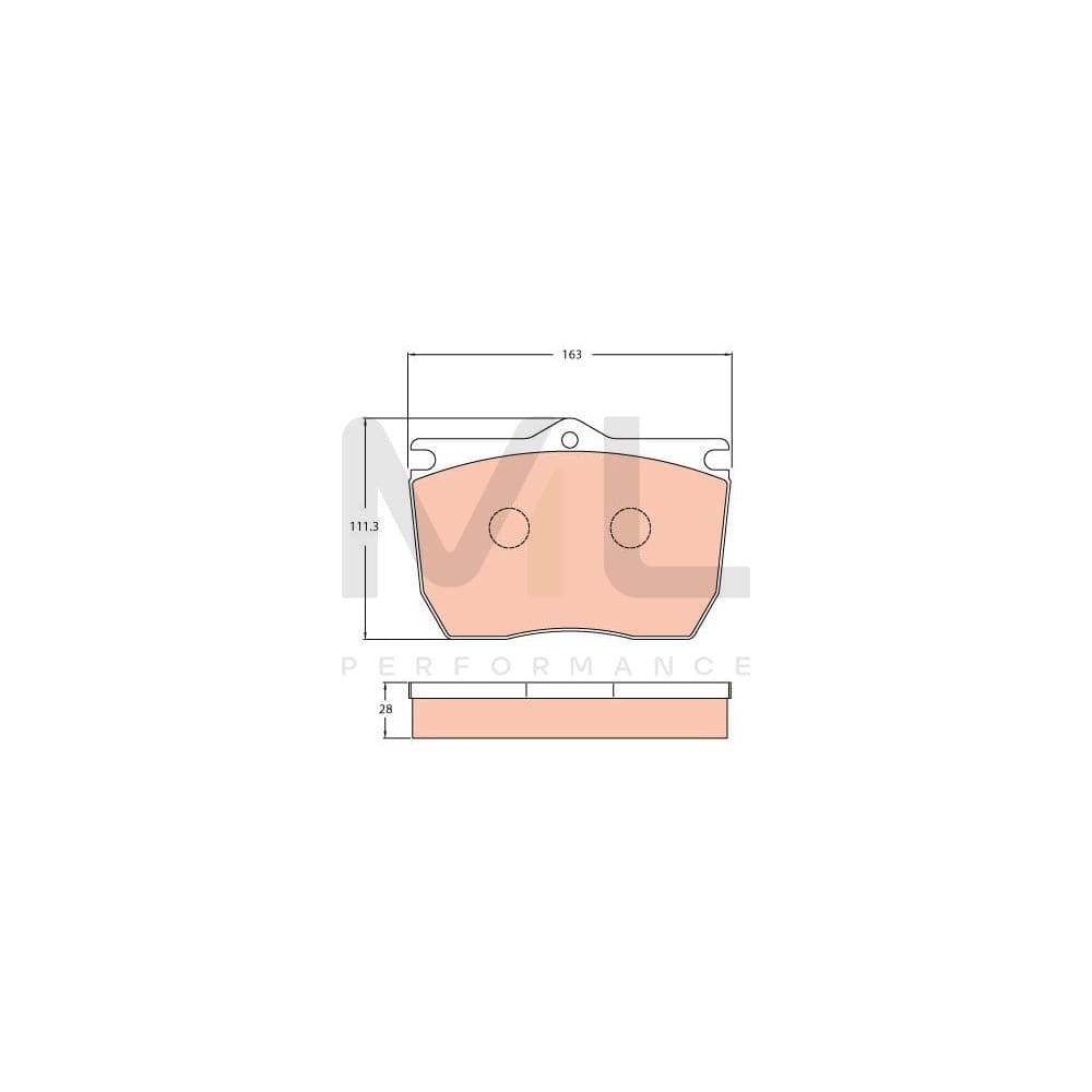 TRW Gdb5076 Brake Pad Set Not Prepared For Wear Indicator