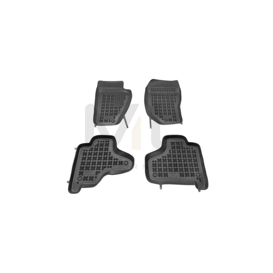 REZAW PLAST 203101 Floor mat set for JEEP Cherokee IV (KK) Elastomer, Front and Rear, Black