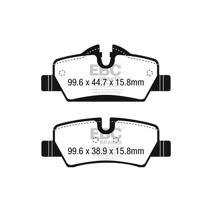 EBC PD10KR386 Mini Mini (R58) Orangestuff Rear Brake Pad & USR Disc Kit - TRW Caliper 2 | ML Performance UK Car Parts