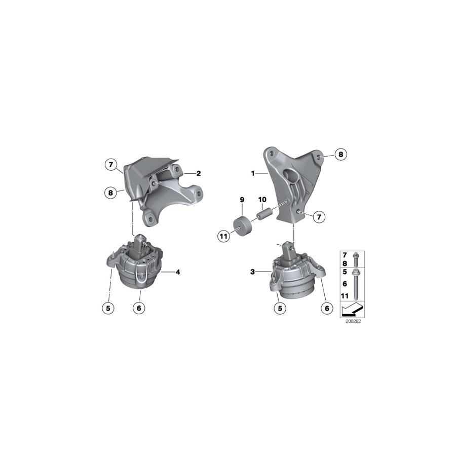 Genuine BMW 11137537182 F07 F01 Hex Bolt M8X60 (Inc. 535i, 740i & 523i)