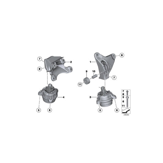 Genuine BMW 11137537182 F07 F01 Hex Bolt M8X60 (Inc. 535i, 740i & 523i)