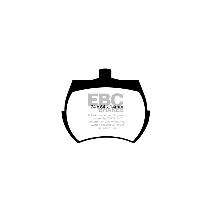 EBC PD03KF1181 Triumph TR7 Yellowstuff Front Brake Pad & Plain Disc Kit 2 | ML Performance UK Car Parts