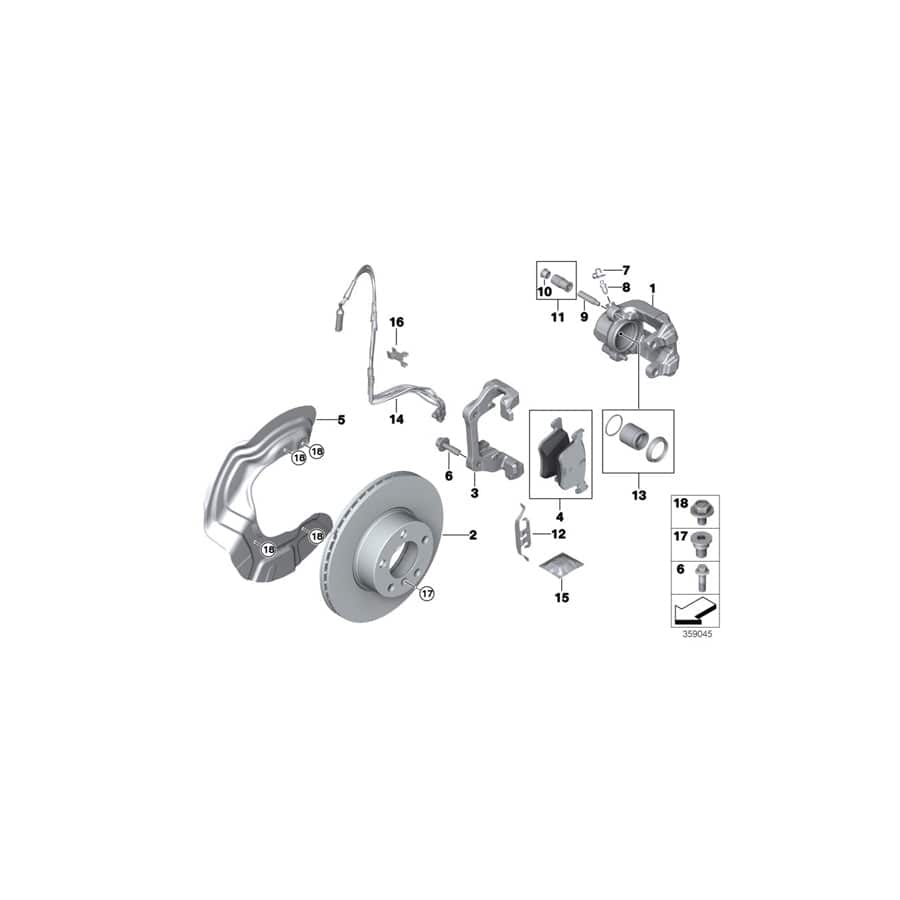 Genuine BMW 34116776528 E87 E90 Caliper Housing Right (Inc. 318i, 123d & 316d)