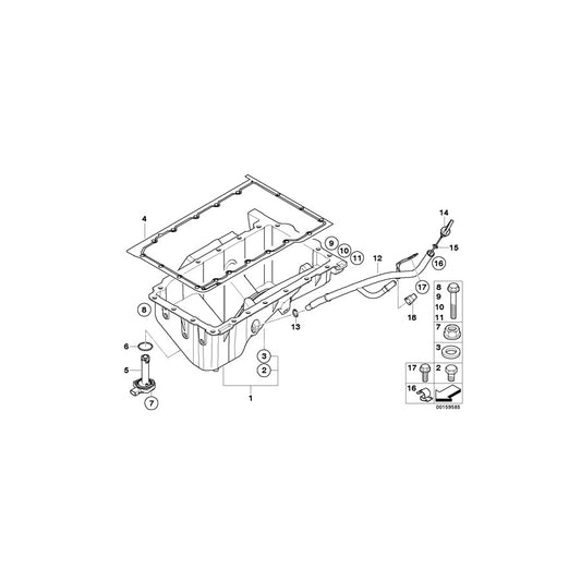 Genuine BMW 11137559381 E83 Profile-Gasket (Inc. X3 2.0i)